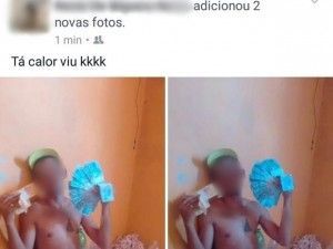 Um dos suspeitos usou cédulas para se exibir nas redes sociais (Foto: Divulgação/Polícia Militar) 