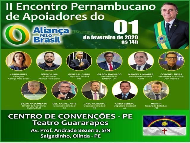 Pernambuco terá evento de apoio ao Aliança Pelo Brasil