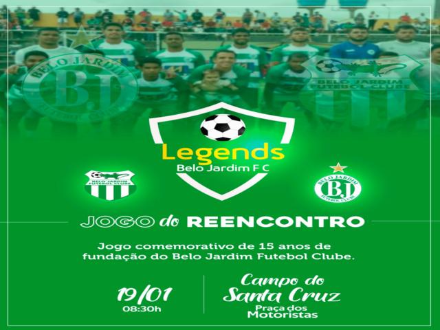 Jogo comemorativo aos 15 anos do Belo Jardim FC acontece neste domingo