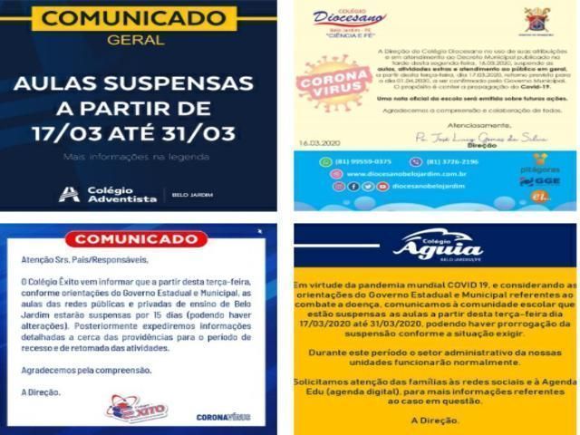 Escolas da rede pública e privada suspendem aulas em Belo Jardim