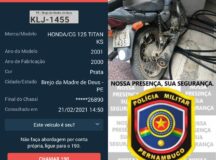 Polícia prende suspeitos de receptação com uma moto roubada na zona rural de Belo Jardim