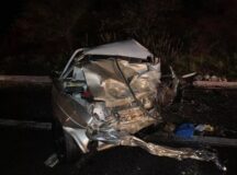 Dois homens morrem após colisão entre carros na BR 232, em Sertânia — Foto: WhatsApp/Reprodução