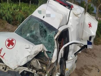 Recém-nascido sai ileso após colisão entre ambulância e carro na BR-424;  três pessoas ficaram feridas - BJ1